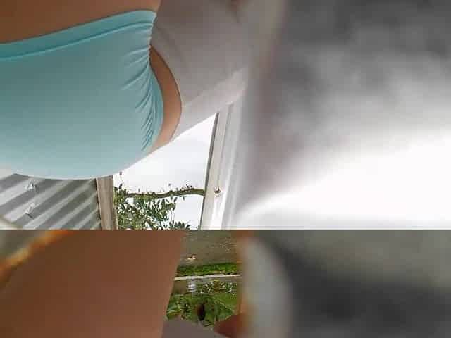 Catching snatches in a beach cabin aperture
