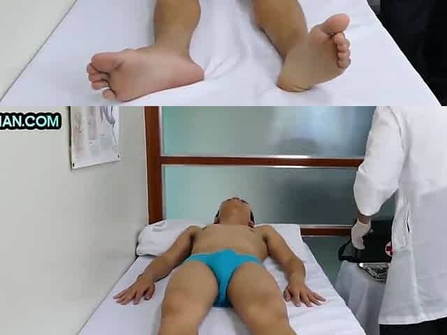 Feet Tickled Nippon Twink Barebacked By Doctor After Exam