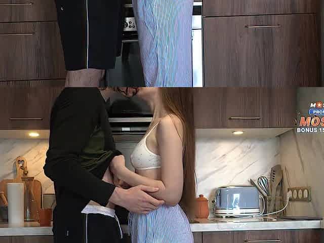 Roommate Screws Me Hard In The Kitchen And Cums Inside - Via Hub