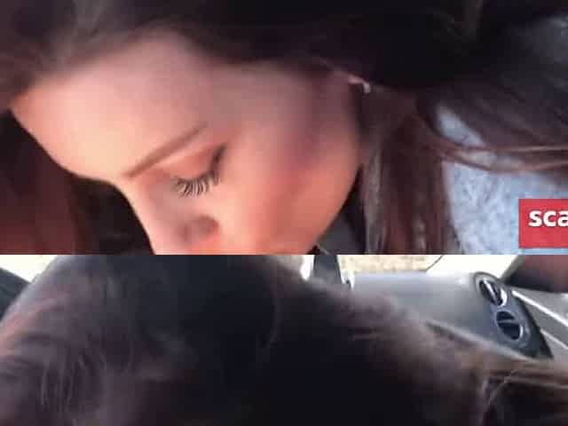 Babe's First Blowjob in a Car with a Happy Ending