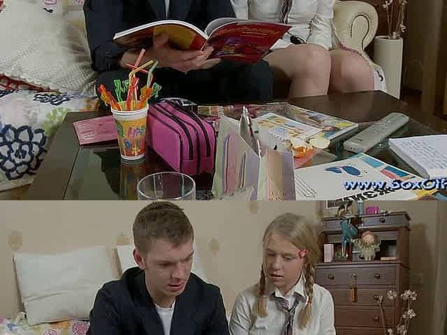 Cute sexy body hot big perky tits teen blonde pigtails russian cum slut Marina Laurinova tight pussy fucked & swallows cum
