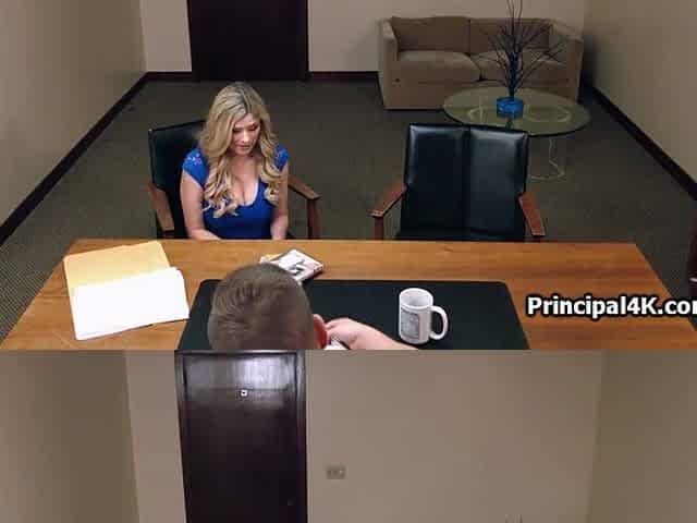 Large-breasted cougar called in after the principal found smut