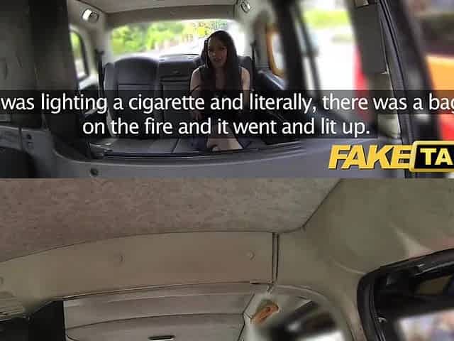 Fake Taxi Brunette hair sucks screws and takes it in the booty
