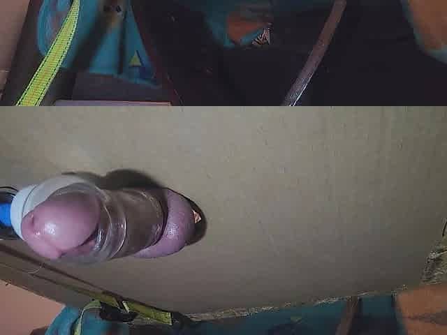 Giant Climax from Hitachi Wand with Milking Table