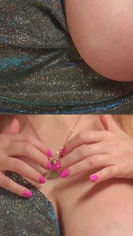 NSFW Asmr Triggers: Big Natural Breasts in Sparkling Dress - Tapping, Rustling, Jewelry Play & Sensual Stroking - Lilykoti