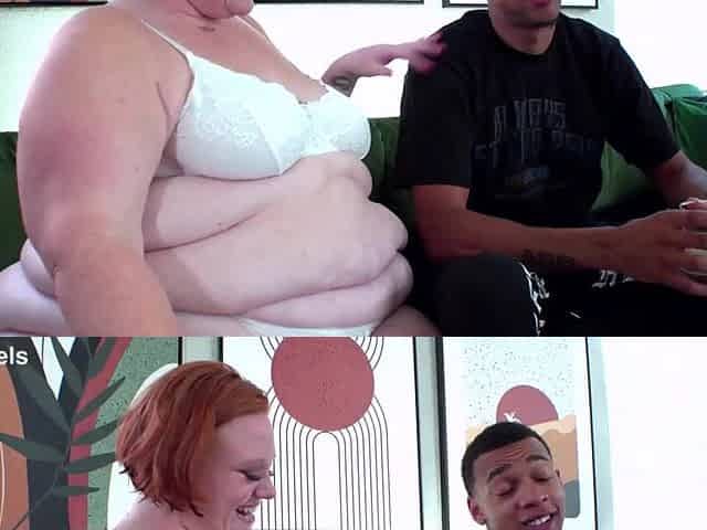 Super Sized Redhead Julie Ginger Sits Her Humongous Booty On A BBC JM1295