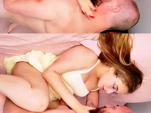 Slut with glasses get load of cum after hard anal pounding l