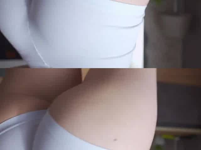 Stepsister's Cameltoe and Booty Teasing! Short shorts