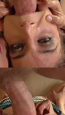 Face Fucked Wet Spit Deepthroat Cum Swallow