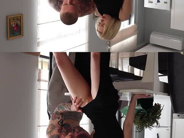 I'll Eat Your Cum! Why Were You Rubbing Your Huge Cock Against My Oily Pussy? Now I Also Want to Fuck on the Table