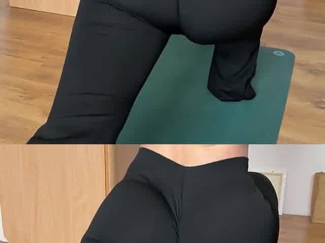 This Wet Butt Yoga gal solely wishes to stretch her Twat on a Large Penis