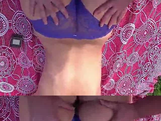 Lesbos outdoors POV. A soaked butt massage ends with a belt-on. Public. PAWG.