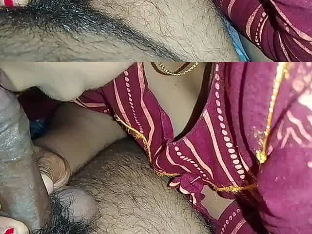 Indian Woman Puts Her Husband's Penis in Her Mouth