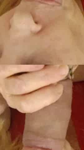 Friends slut mum sucks my cock