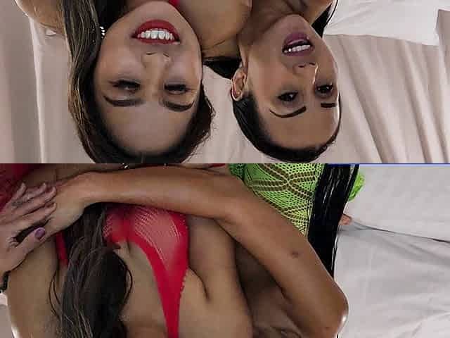 Huge tits Thai lesbian GFs having fun