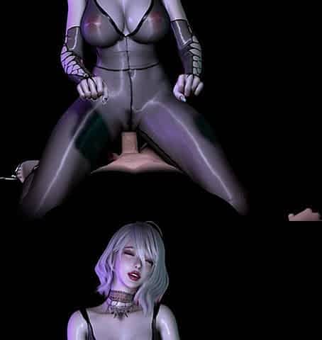 3D Short Hair Slut Asian Whore Wearing Sexy Lingerie Got Fucked so Hard