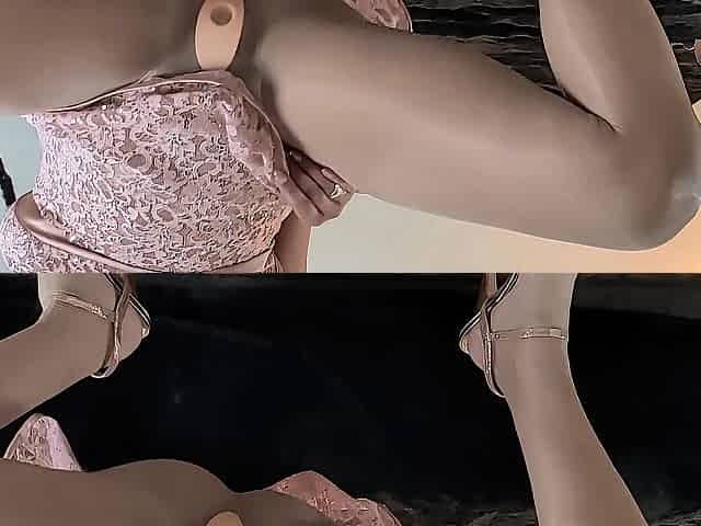 Dildos and Anel beads beneath my hose fetish