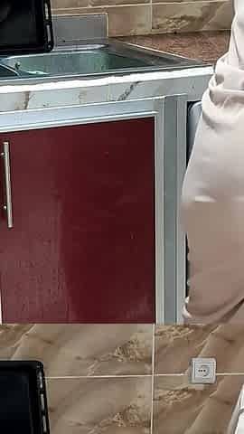 Egyptian Sharmota Get Her Pussy Wet in Kitchen Arabic Big Woman