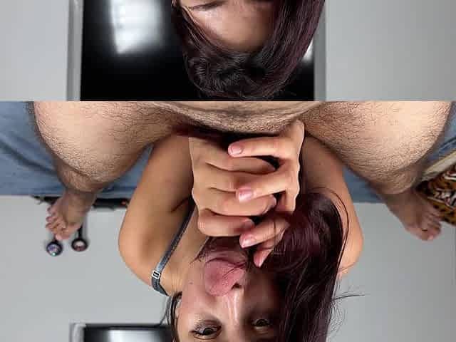 Daughter In Sensual Lingerie Do Hairjob POV