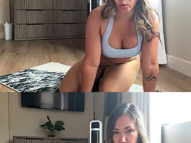 Hose Yoga Goon & Ripped Pantyhose Sniffing Butt Jizz flow