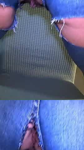 Hardcore Tease & Double Cum on My Ripped Jeans and Open Denim Jacket