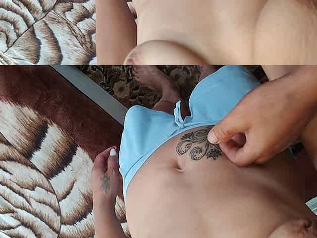 Blowjob of a Big Cock and Fucking a Hairy Pussy