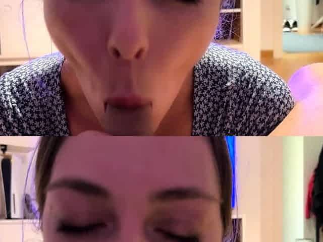 caught me giving a blowjob to my boyfriend. We were talking