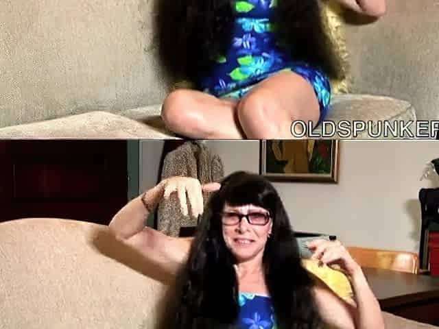 Hawt old spunker talks indecent and frigs her wet cunt 4 YOU