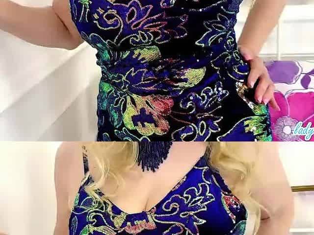 Breasty Golden-haired Lucy Striptease mother I'd like to fuck