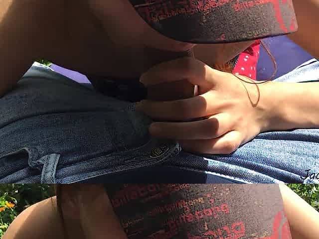 Oral from a hawt student in nature (clip two)