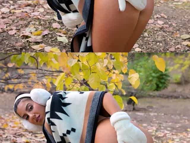 Arab MILF with a big ass solo outdoor
