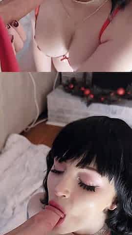 A GIFT FROM SANTA CREAMPIE POV!