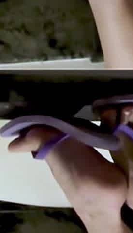 Sexy Footjob in Bathtub with Flip Flops and French Nails