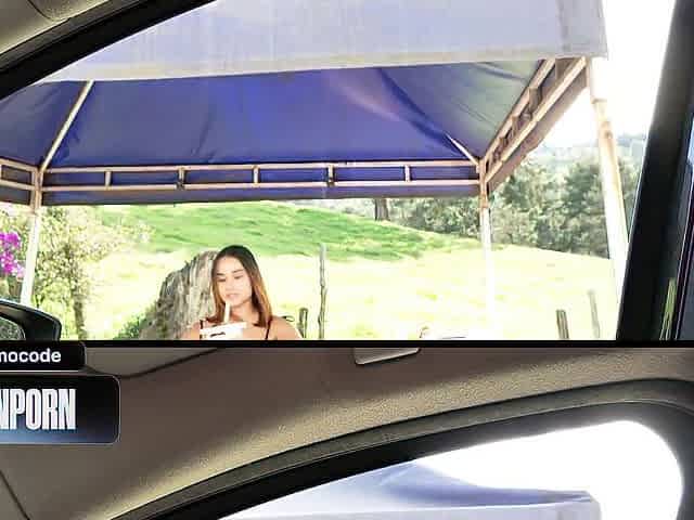 Screwing a cutie selling food on the road! shes the most good sucking rod!