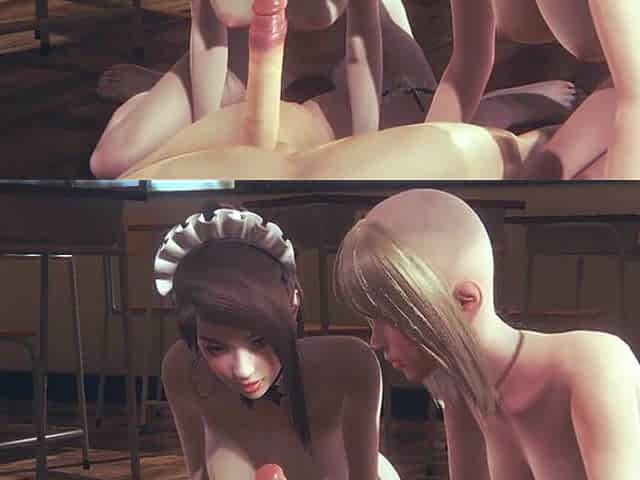 Hentai Uncensored - Having Sex with My Classmate in a Maid Costume - Japanese Asian Manga Anime Film Game Porn