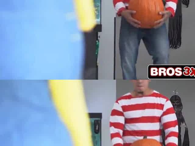 Trick or Treat Turned Deepthroat and Screw with a Pumpkin Twist