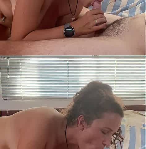 Blowing My Ally and Letting Him Cum All Over My Face