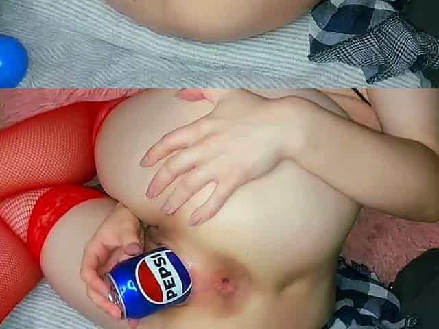 Pepsi Inside! Fucking Anal!