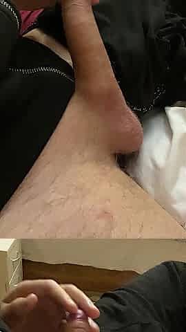 See me masturbate my schlong in couch and make me cum