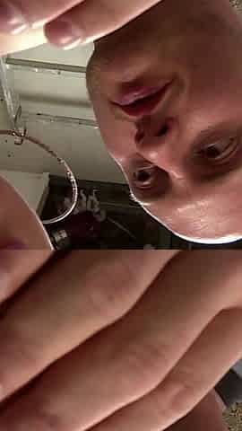 Busty blonde MILF milked on her big boobs