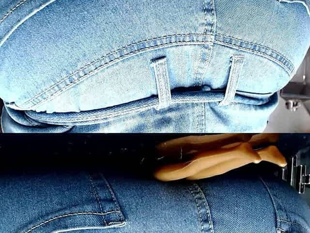 Ebony Bitch Crushed in Denim Jeans and Ass Stifled Ignorant