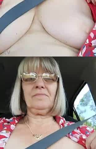 Flashing in the car for all to watch