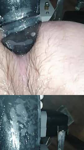 Anal Strapon with Huge Dildo