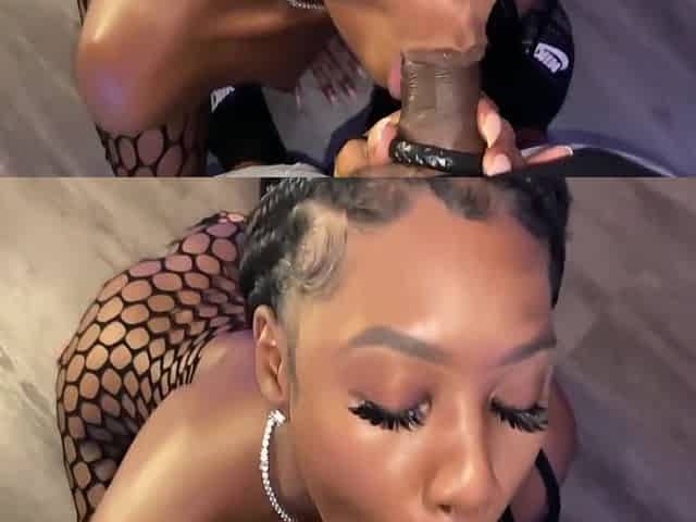 Slim Ebony Cum Facial - Ebony Slim