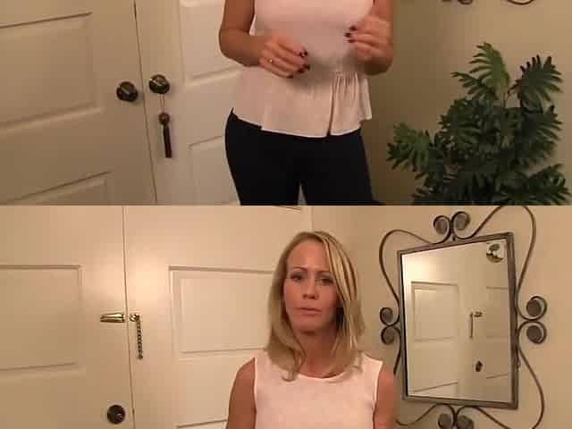 Naughty Blonde Milf Talks Dirty While Giving A Nice Handjob