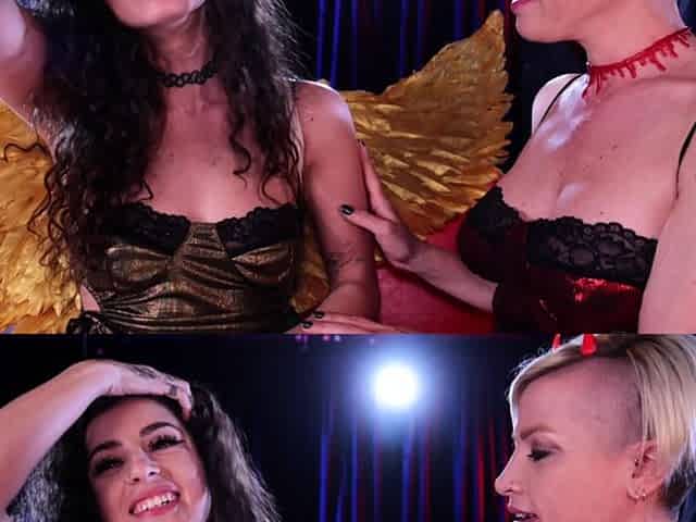 Kyla and Xena give each other a tongue lashing