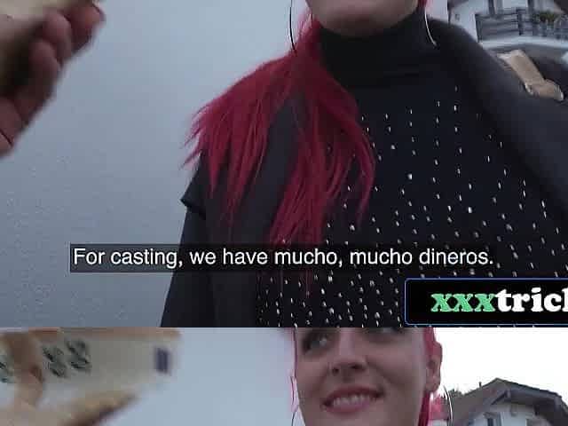 Pink-Haired Spanish Honey Takes It Hard for Money