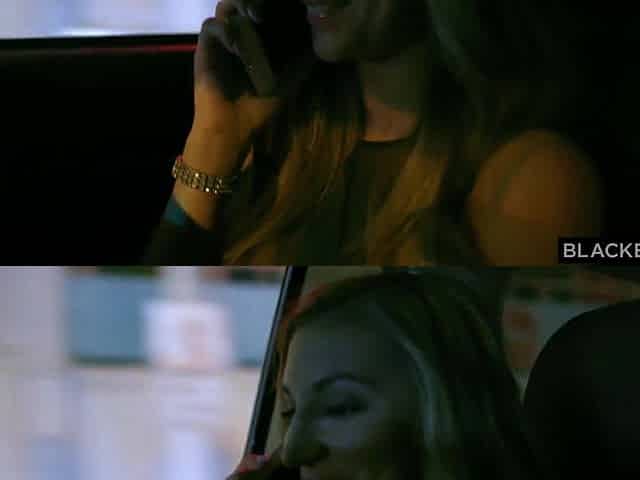 Happy snowbunny sucks on the big black cock in the car and procceds fucking at home