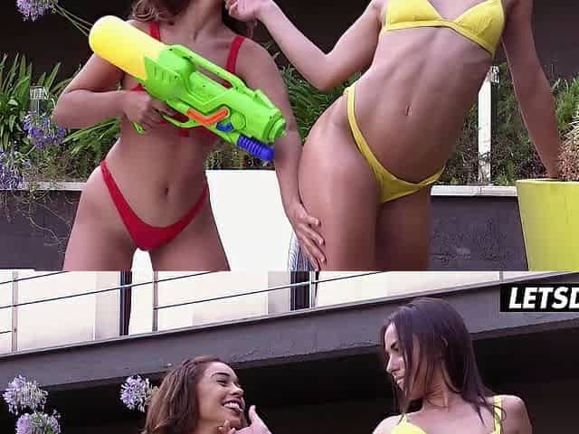Ginebra Bellucci & Anastasia Brokelyn Pool Lesbo Excitement - A CUTIE KNOWS