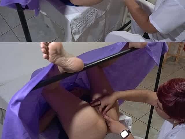 Exam Causes Patient to Writhe and Orgasm in the Gynecologist's Office